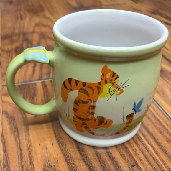 Green‎ Disney Parks Watercolor Mug with Tigger Winnie the Pooh Design
