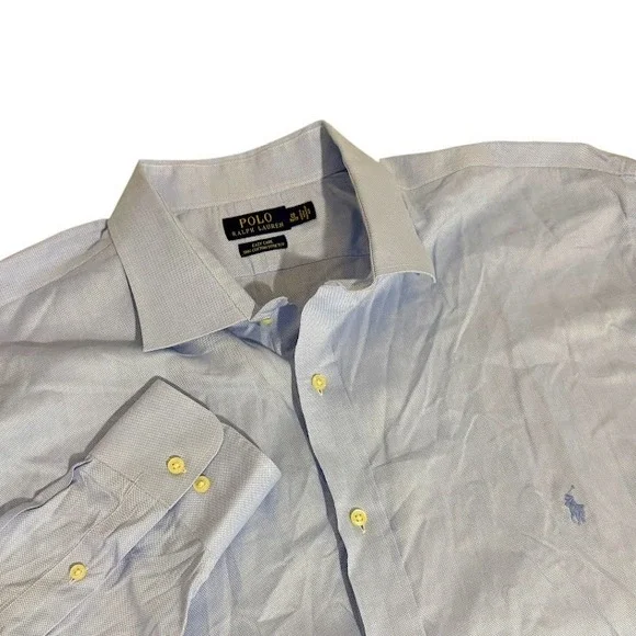 Polo Ralph Lauren Heather Print Long Sleeve Dress Shirt Big Tall 20‎ 36/37 (4XL)