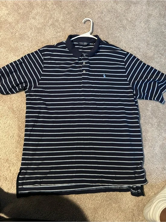 Polo by Ralph Lauren Men’s Navy Stripe Polo Shirt