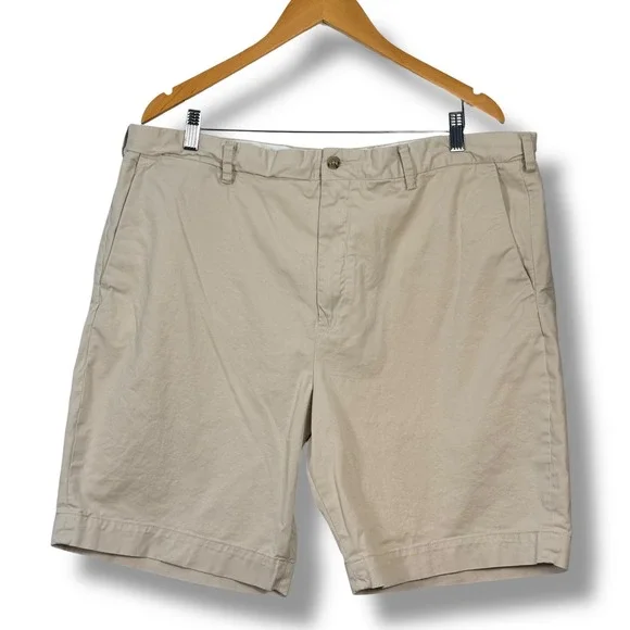 Polo Ralph Lauren Chino Shorts Mens 40 Khaki Stretch‎ Classic Fit 9in Cotton