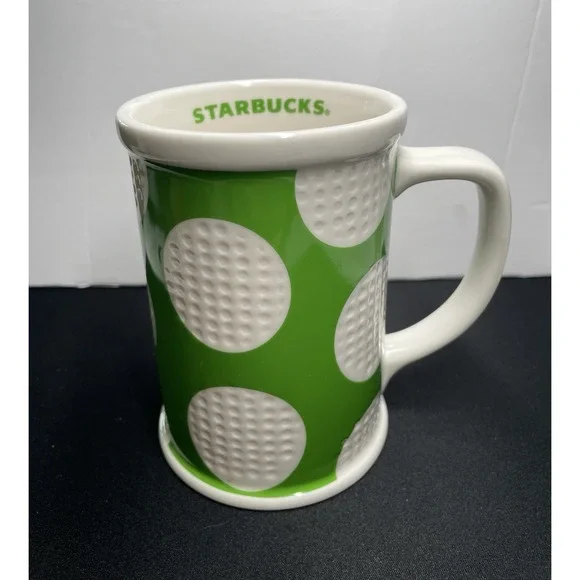 Vintage 2006 Starbucks Golf Ball Raised Dimpled 16 oz Coffee Mug Cup. New No Box