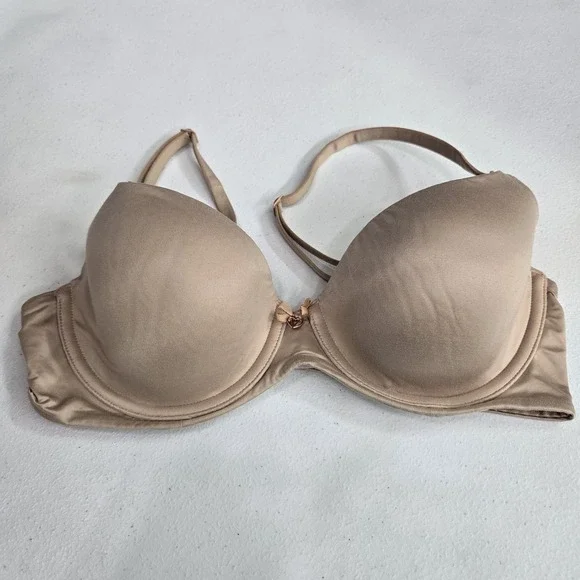 Victoria's Secret Women‎ Bra 32D Beige Body By Lined Demi T Shirt Underwired