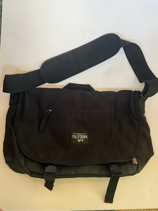 Black Messenger Bag for Men