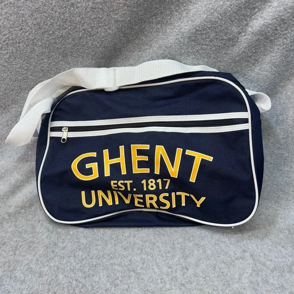 Ghent University Est. 1817 Unisex Navy Messenger Bag Retro Canvas School Bag OS