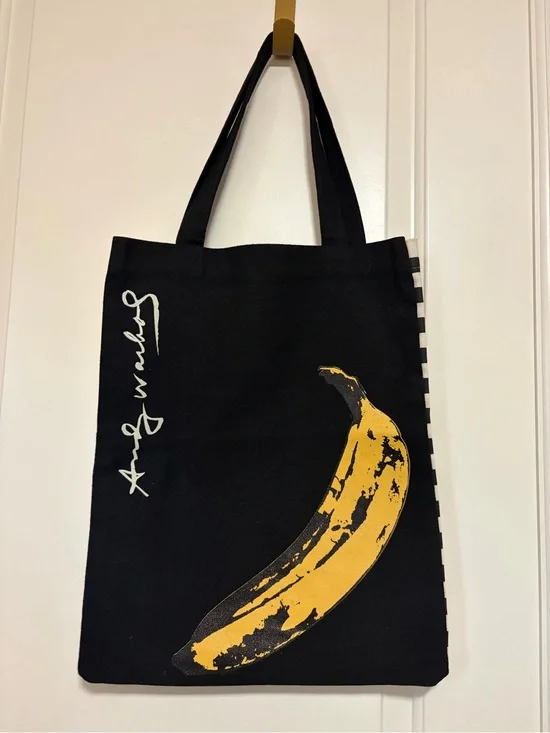 🎨🫟🍌Andy Warhol Banana & Stripes Tote Bag - Purchased @ NY Met Museum 🍌🎨🧑🏽‍🎨
