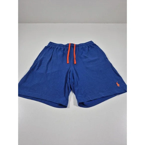 Polo Ralph Lauren Shorts Mens Medium Blue Jersey Cotton 8 Inseam Lounge Gym