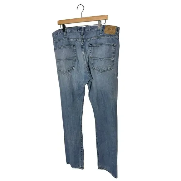 Polo Ralph Lauren Jeans Mens 38x35 Hampton Relaxed Straight‎ Fit Denim Pants