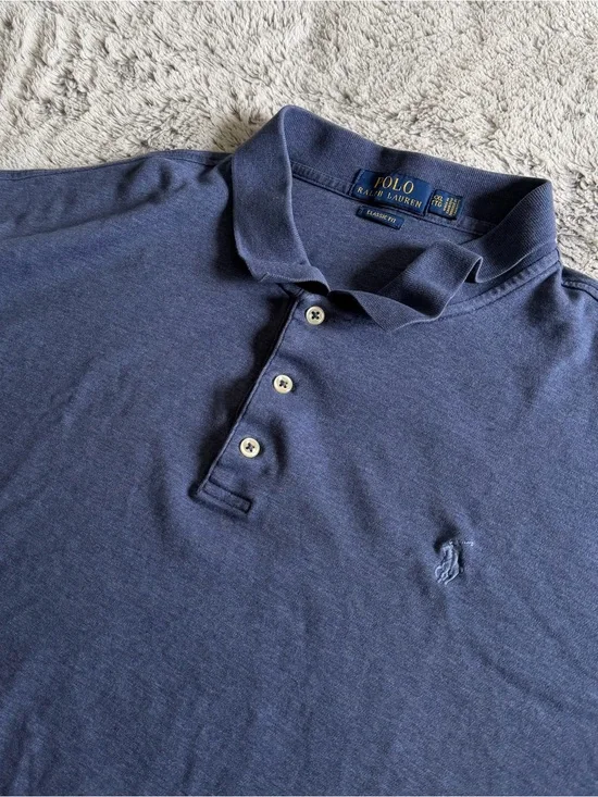 Polo Ralph Lauren Polo‎ Shirt Mens 2XL Navy Short Sleeve Classic Fit Pony Logo