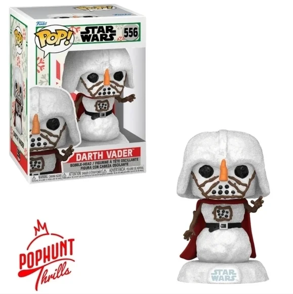 Funko Pop! Darth Vader Snowman (Star Wars) Holiday Glitter Bobble Head Figurine‎