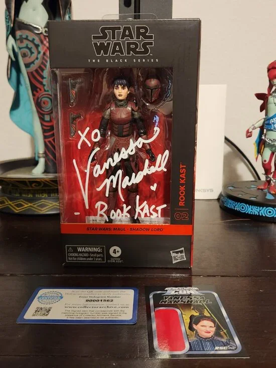 Star Wars Black Series Rook Kast SIGNED by VANESSA MARSHALL w/ CAS COA