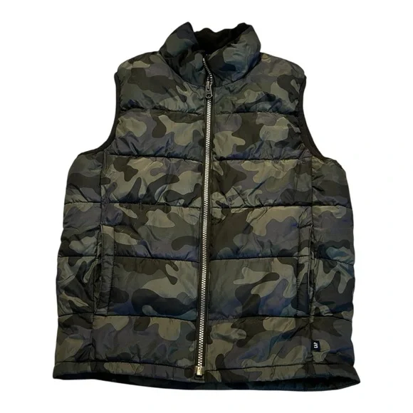 GAP Kids Camouflage Puffer Vest Size‎ M ColdControl Insulated