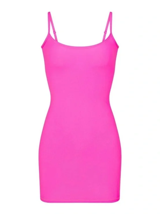 SKIMS Hot Pink Mini Fits Everbody Jelly Slip Dress