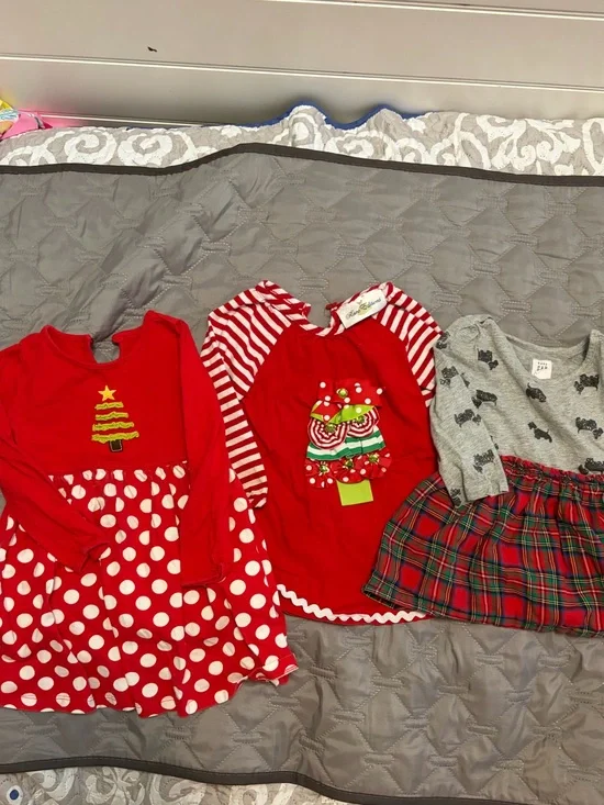 GAP, Rare Editions, J. khaki Girls' Red Holiday Dress Set