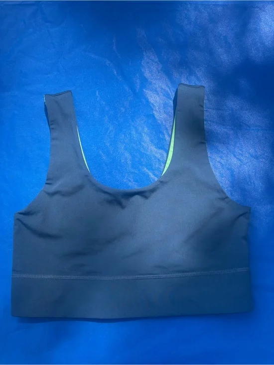 Fabletics Reversible Sports Bra Crop Top Navy Green Women’s Small