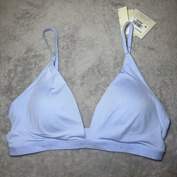 Calvin Klein Form Lightly Lined Triangle Bralette Lavender Purple QF6758-541 M