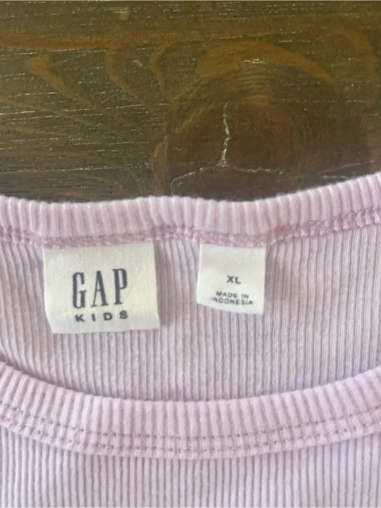 GAP Kids Girls Size XL Lavender Ribbed T-Shirt Floral