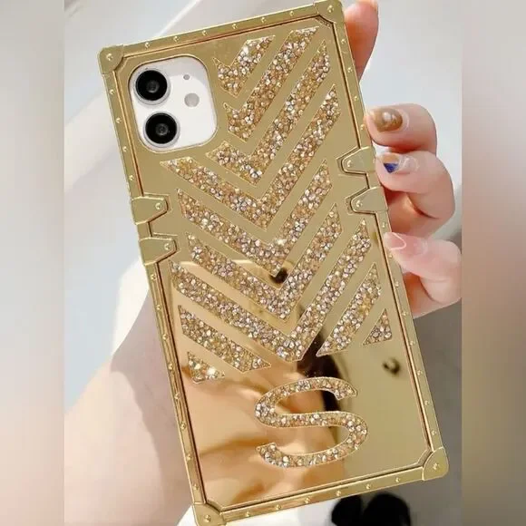 5 for $25🔥iPhone 14 Plus Golden‎ Glitter 