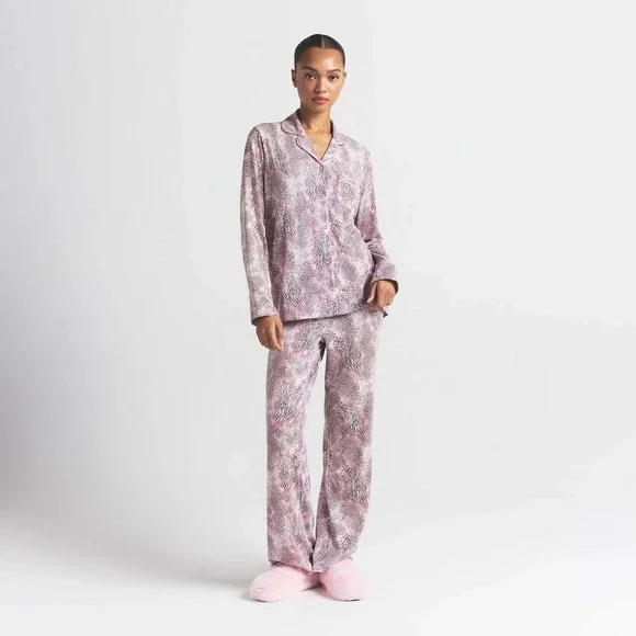 Skims NWT Women's Cozy Loungewear Pajama Set Bloom Mini Animal Size Small