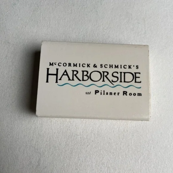 Vintage McCormick Schmick's Harborside Pilsner Matchbook Portland‎ Oregon