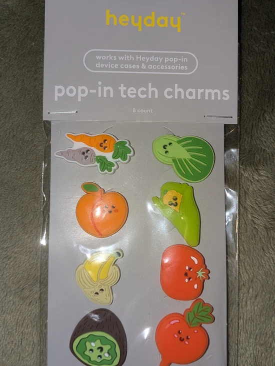 Target Heyday Pop-In Tech Charms - Fruit & Veggie Assorted Colors