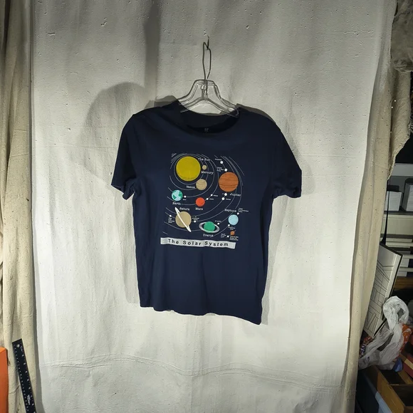 Gap Kids Size XL Solar System Graphic Tee - Blue