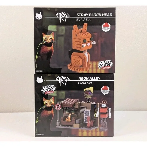 STRAY: NEON ALLEY & BLOCK HEAD Snap & Switch Construction Block Sets Lot 304 Pcs