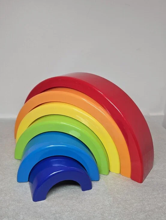 Rainbow Stacking Toy - Colorful Educational Kids Toy Plastic
