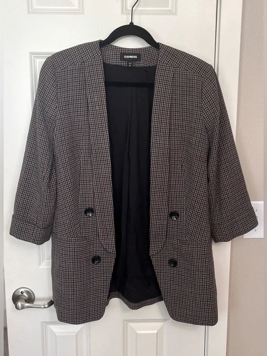 Express Checked Blazer
