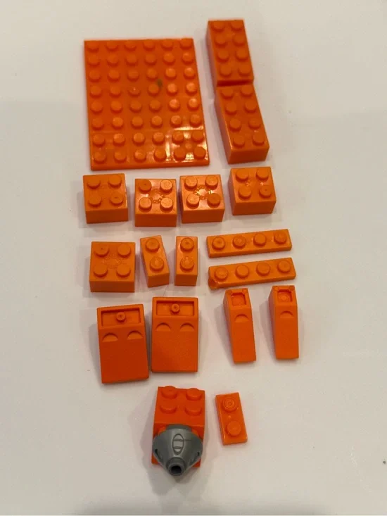 LEGO 18 orange planks blocks pieces parts lot