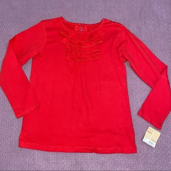 Carter’s ruffled red top girls size 6x‎