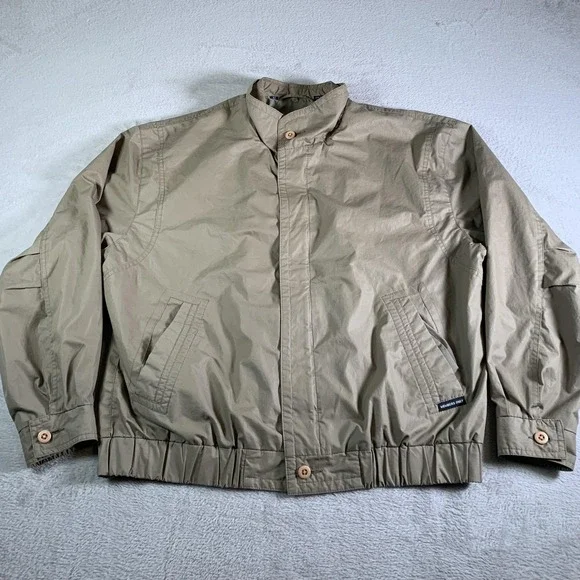 Members Only Club House Jacket Mens‎ 42 Beige Lightweight Windbreaker Bomber