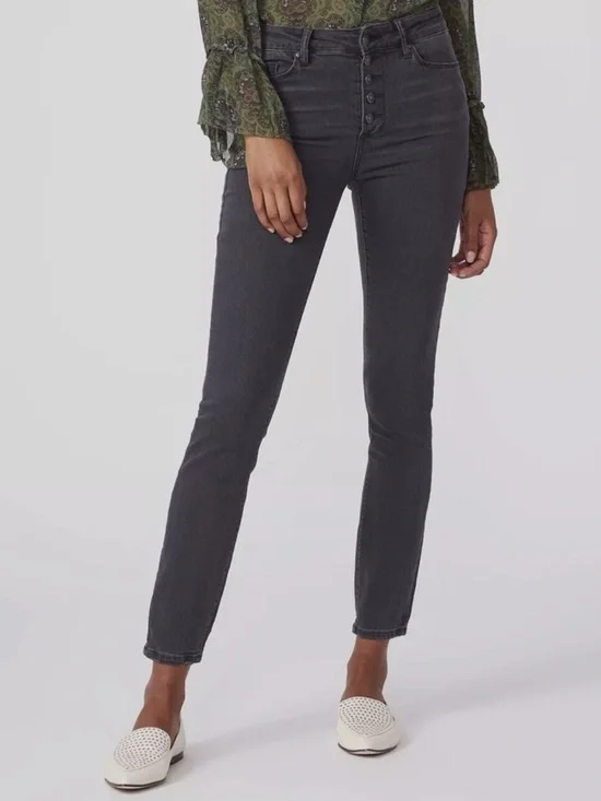 Anthropologie Paige Hoxton Skinny Jeans Button Fly Size 26‎ High Rise Ankle Fit