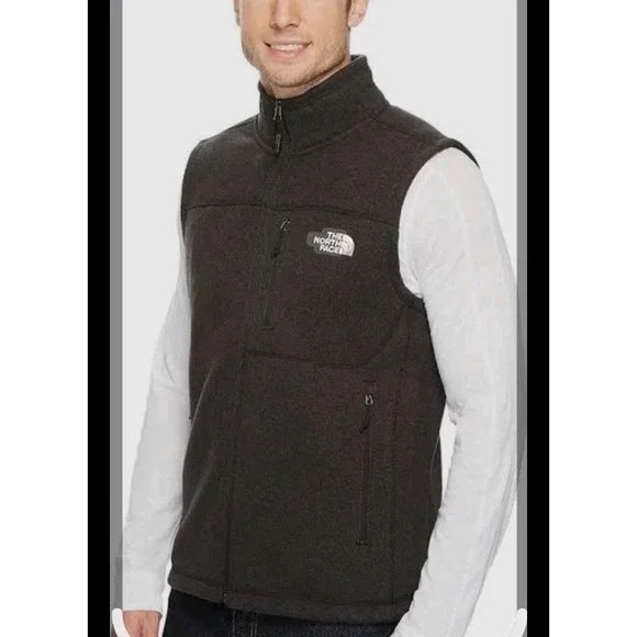 The North Face Gordon Lyons Fleece Sweater Vest Men's Size XL Gray Full Zip