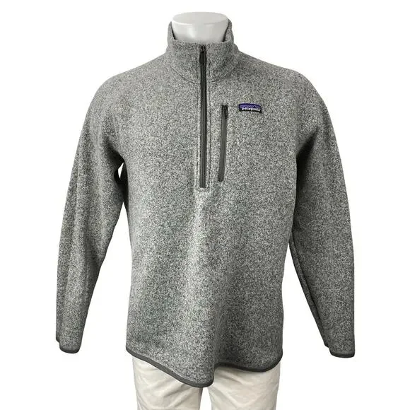 Patagonia Better Mens Gray Fleece Long Sleeve High Neck Sweatshirt Sweater Top L
