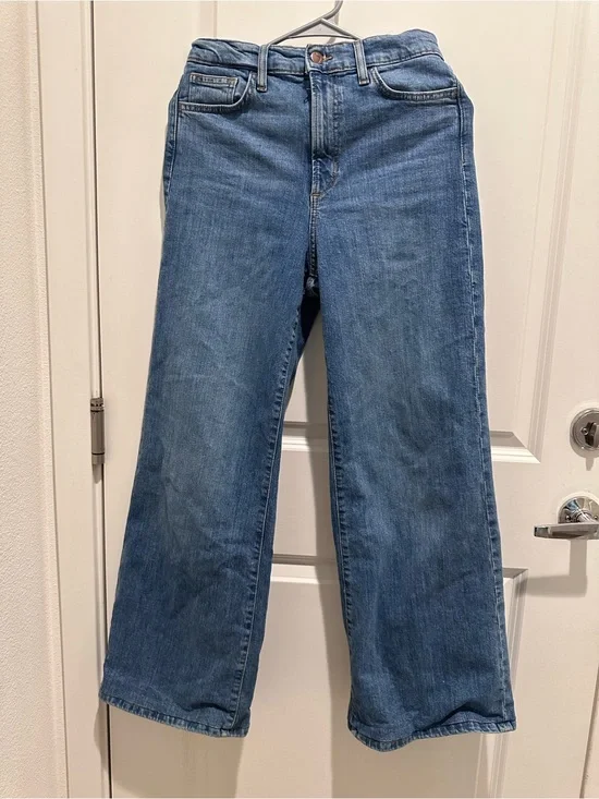 Joe's Jeans Medium Blue Wide-Leg Denim
