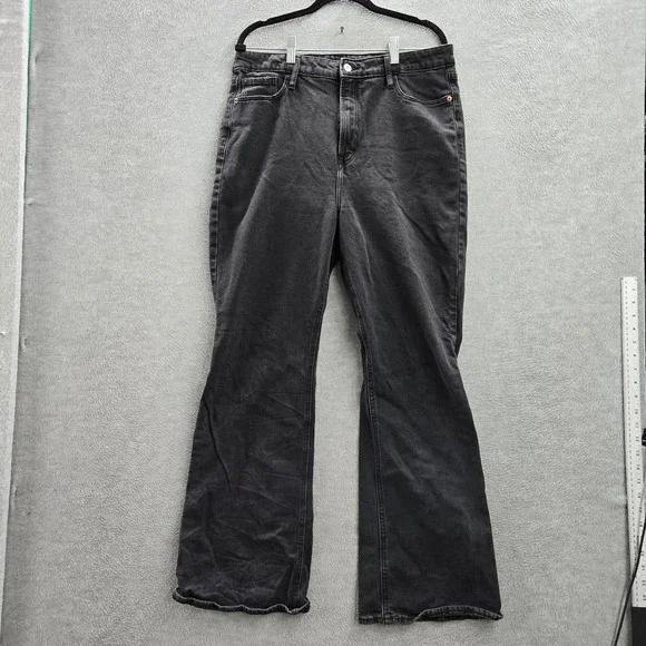 Old Navy Women‎ Jeans 14 Black Denim Flare 30