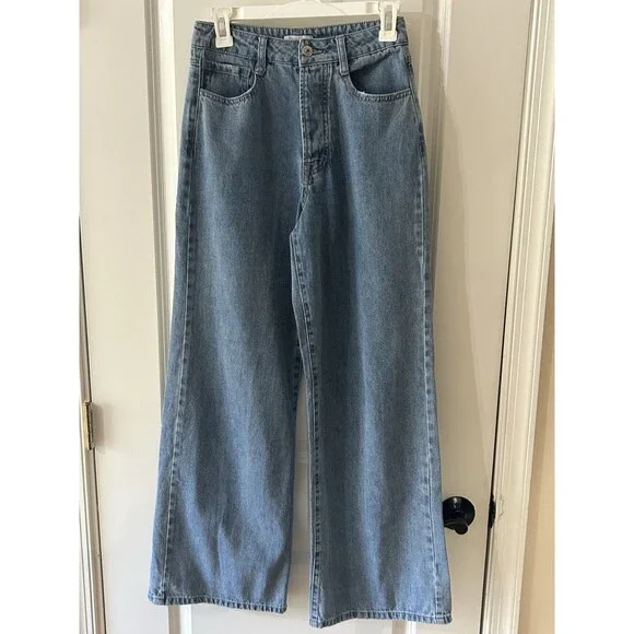 Forever 21 Women's Size 26 Wide Leg Jeans High Rise