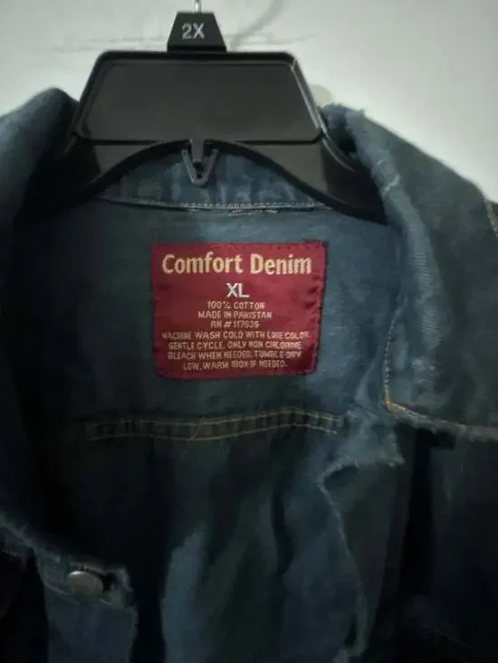 Comfort Denim Men's Blue Denim Trucker Jacket, Size XL