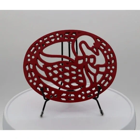 Avon Country Christmas Collection Red Goose Trivet Wall Hanging Metal