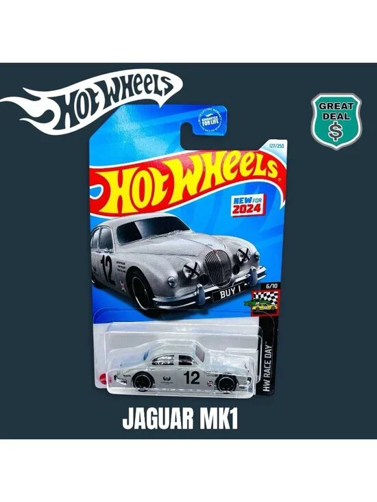 Hot Wheels 2024 Jaguar MK1 Gray #127 127/250 HW Race Day! NEW!