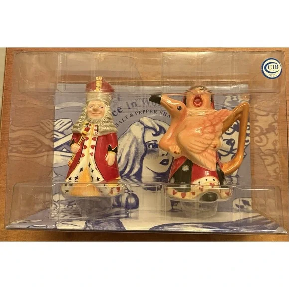 Alice‎ in Wonderland King & Queen Salt Shakers  by Paul Cardew