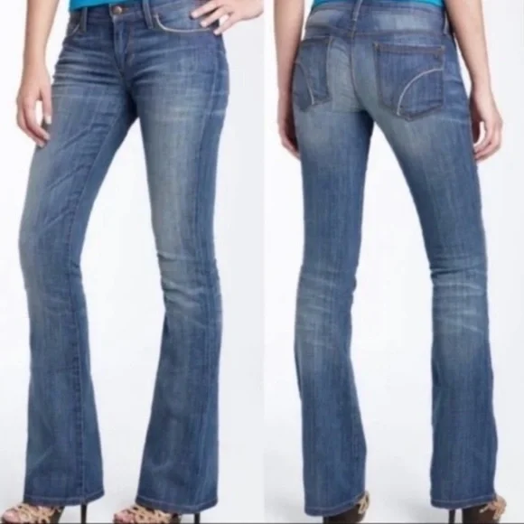 Joe's Jeans The Rocker Low Rise Lean Flare Sz 29 Hannah Wash NWT Y2K