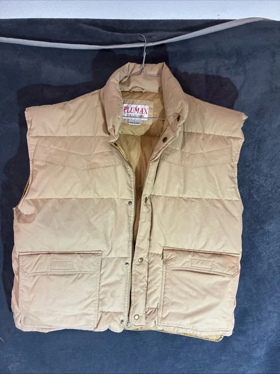 Men's Tan Quilted Insulated Vest