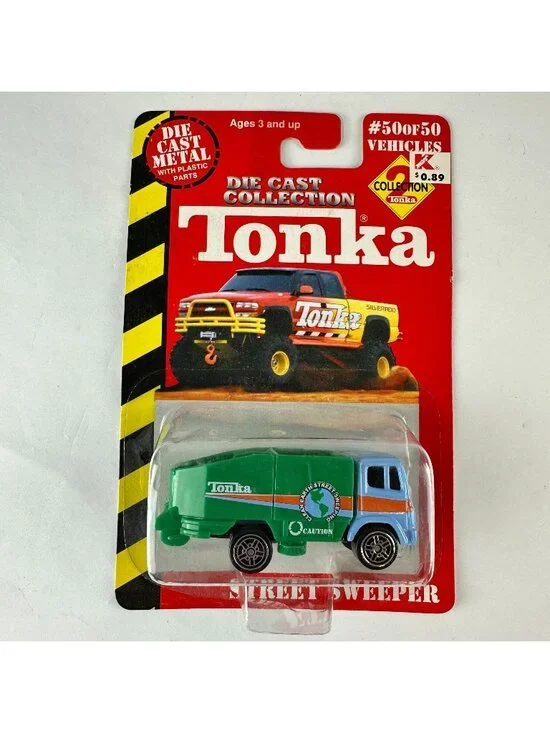 Tonka Die Cast Collection Street Sweeper Vehicle With Plastic Parts Ages 3+