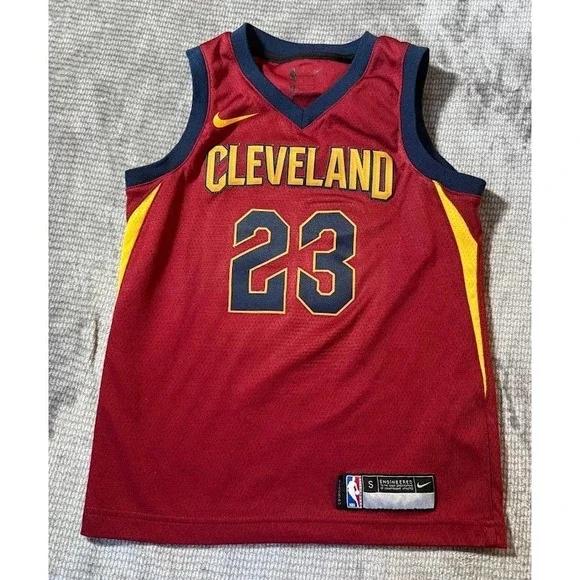 Nike Cleveland Cavaliers LeBron James #23 Jersey Youth S Wine Red Swingman NBA