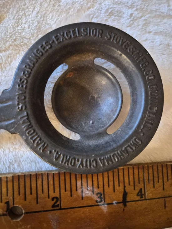 Vintage Excelsior Stove Mfg Co Advertising Strainer National Stoves Quincy IL