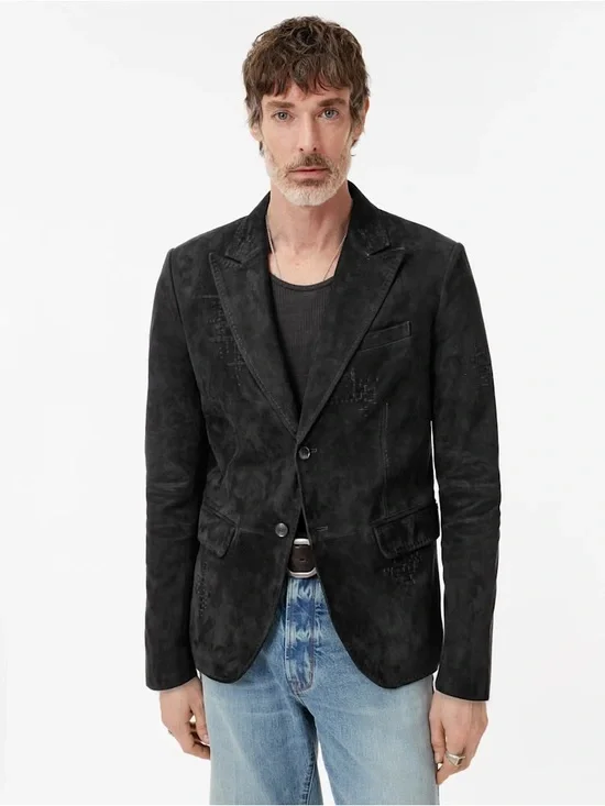 $2998 John Varvatos Collection Dunmore Suede Jacket EU 52 USA 42
