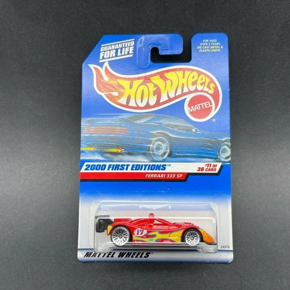 Hot‎ Wheels 2000 First Editions Ferrari 333 SP Street Race Car Red Diecast 1/64