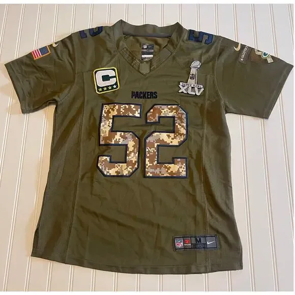 Nike NFL Green Bay Packers 52 Matthews Salute Service Jersey‎ Youth Medium 10/12