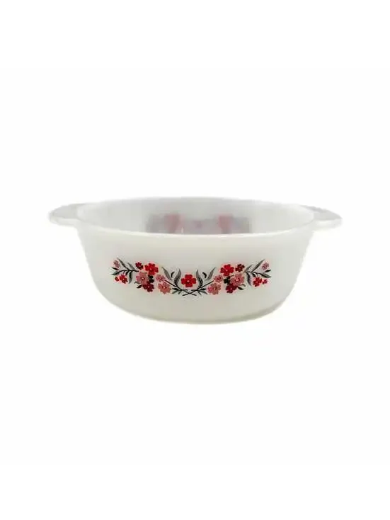 Vintage Anchor Hocking Fire-King 1l Primrose Glass Casserole Dish